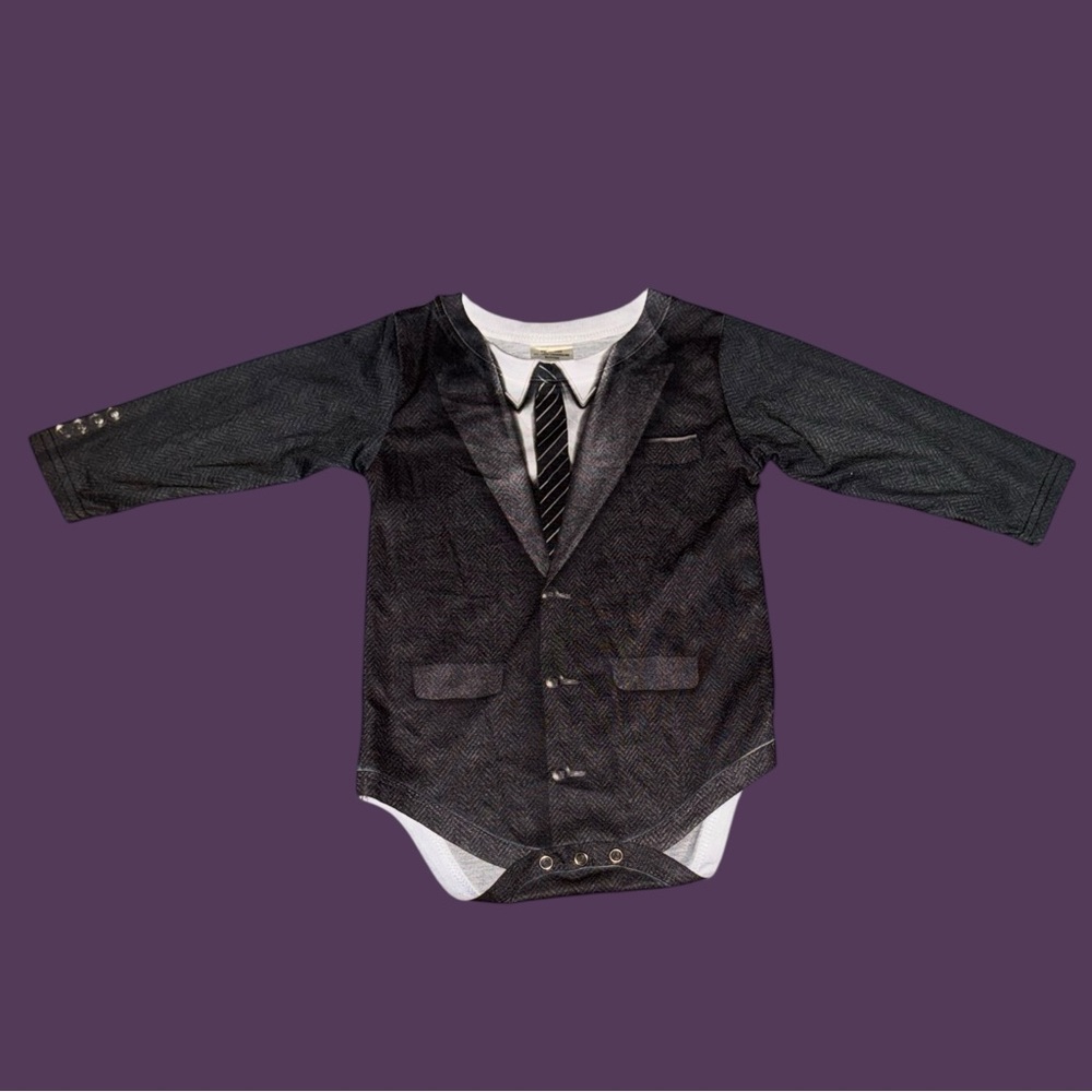 Baby Wedding Tuxedo Suit Onesie with Tie Spirit Halloween Costume 18 Months